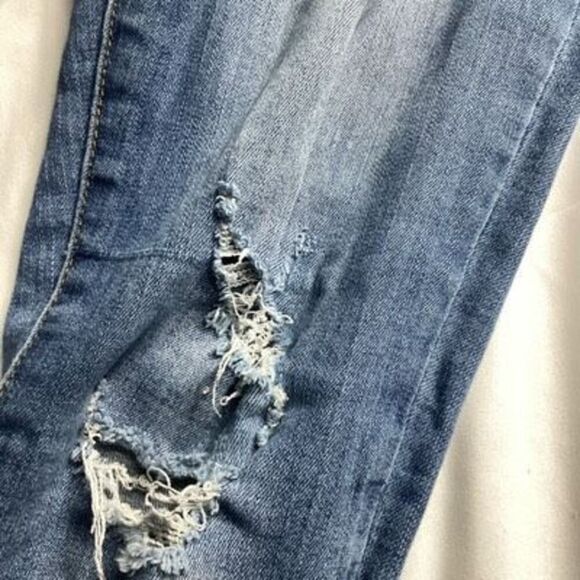Judy Blue Women’s Mid Rise Tummy Control Destroyed Jeans Sz 28 - Picture 7 of 11